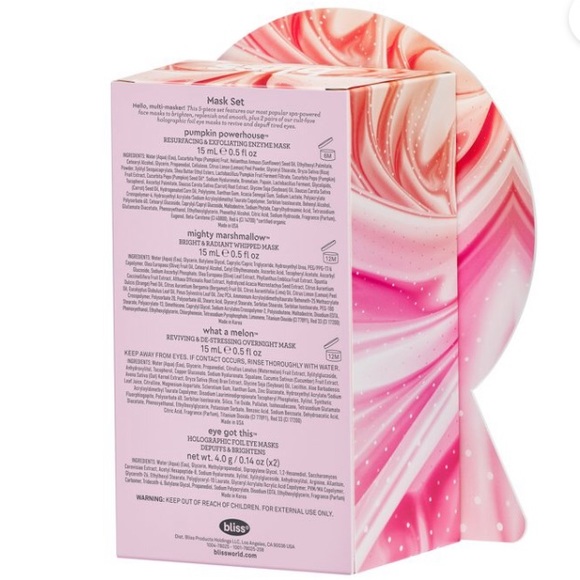 Bliss 5 piece mask set - clean beauty and vegan - Picture 4 of 14